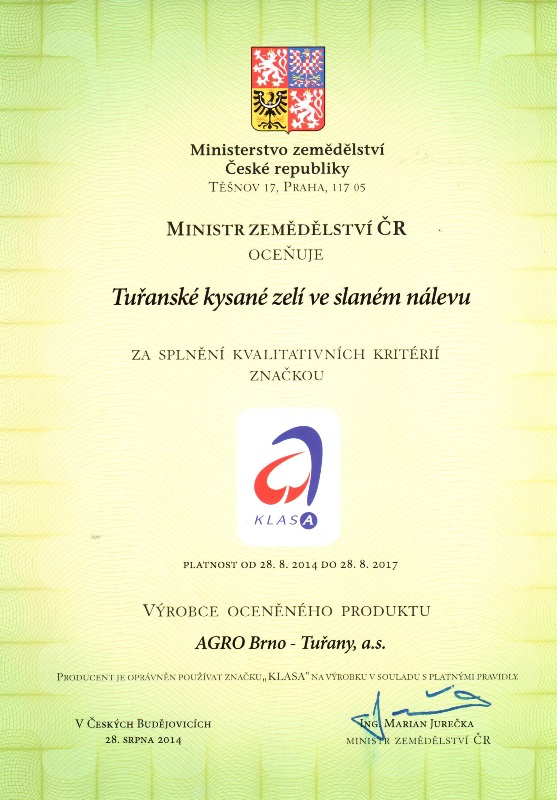 Certifikát a klasa 2020