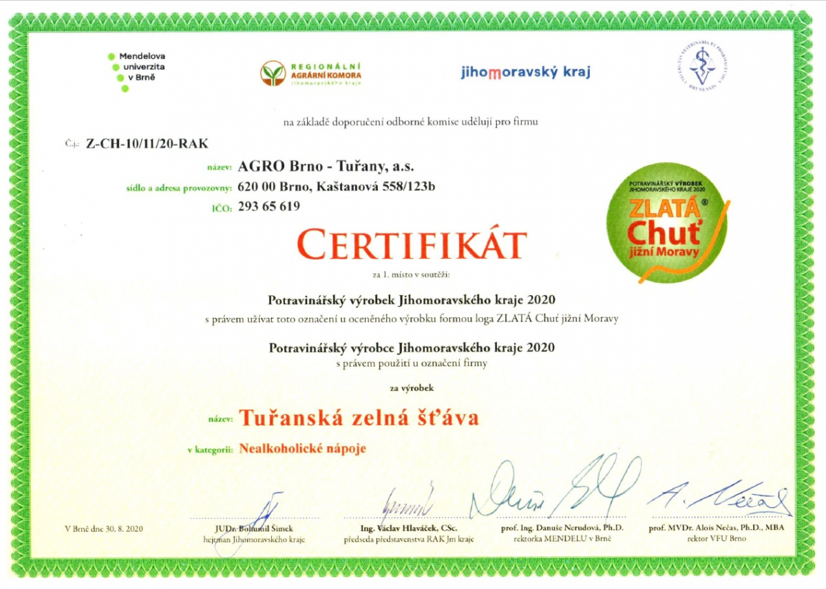 Tuřanská zelná šťáva